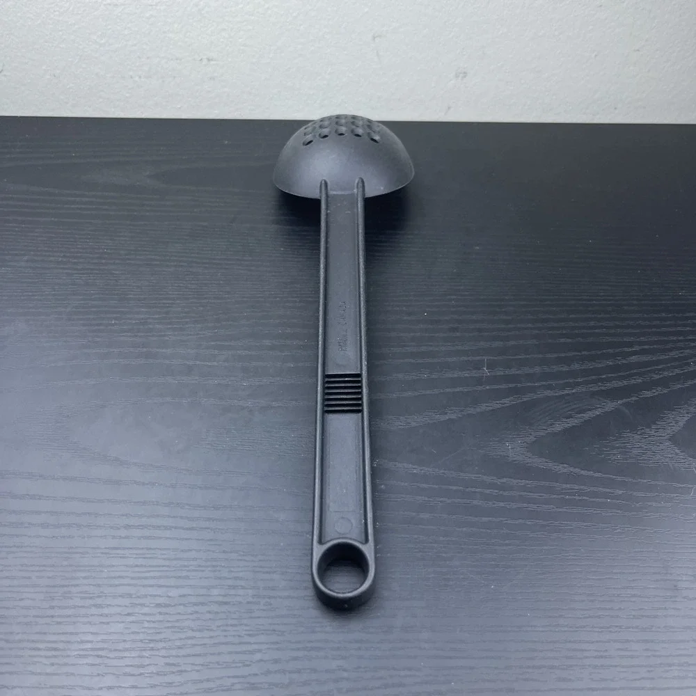 T-Fal Slotted Spoon Black Deep Scoop Straining Draining Serving Spoon Canada